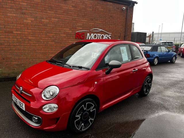 Fiat 500 1.2 S Red 3dr Hatch, £30 TAX, 60 MPG, F.S.H. 1 OWNER Hatchback Petrol Red